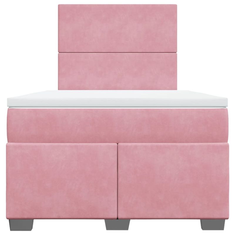 Casa si Gradina - Mobilier - Paturi si accesorii - Paturi - Pat box spring cu saltea, negru, 120x190 cm, catifea - Infinity.ro