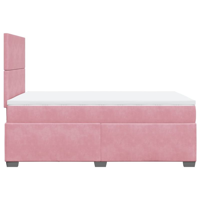 Casa si Gradina - Mobilier - Paturi si accesorii - Paturi - Pat box spring cu saltea, negru, 120x190 cm, catifea - Infinity.ro