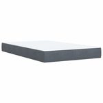 Casa si Gradina - Mobilier - Paturi si accesorii - Paturi - Pat box spring cu saltea, gri inchis, 120x190 cm, catifea - Infinity.ro