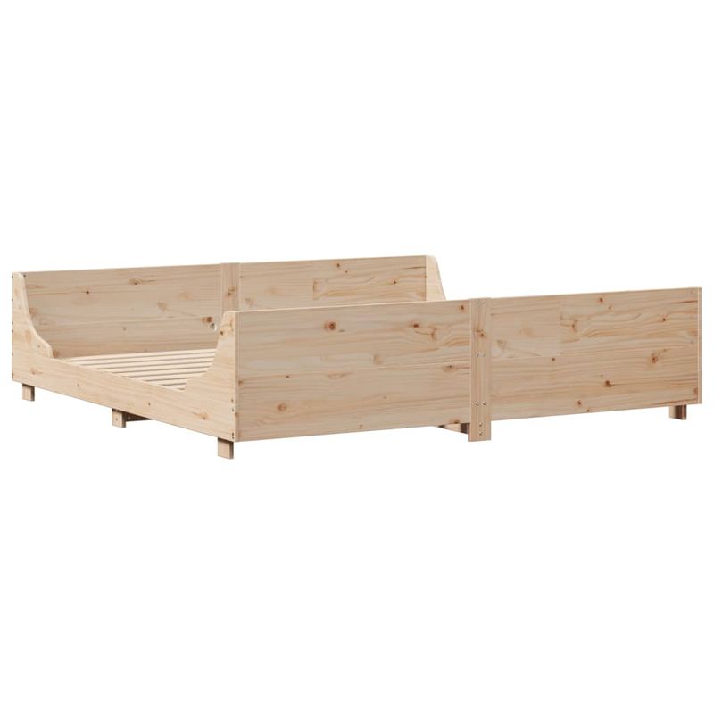 Casa si Gradina - Mobilier - Paturi si accesorii - Paturi - Cadru de pat fara saltea, 200x200 cm, lemn masiv pin - Infinity.ro