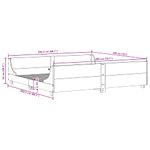 Casa si Gradina - Mobilier - Paturi si accesorii - Paturi - Cadru de pat fara saltea, 200x200 cm, lemn masiv pin - Infinity.ro