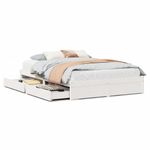 Casa si Gradina - Mobilier - Paturi si accesorii - Paturi - Cadru de pat fara saltea, alb, 150x200 cm, lemn masiv pin - Infinity.ro