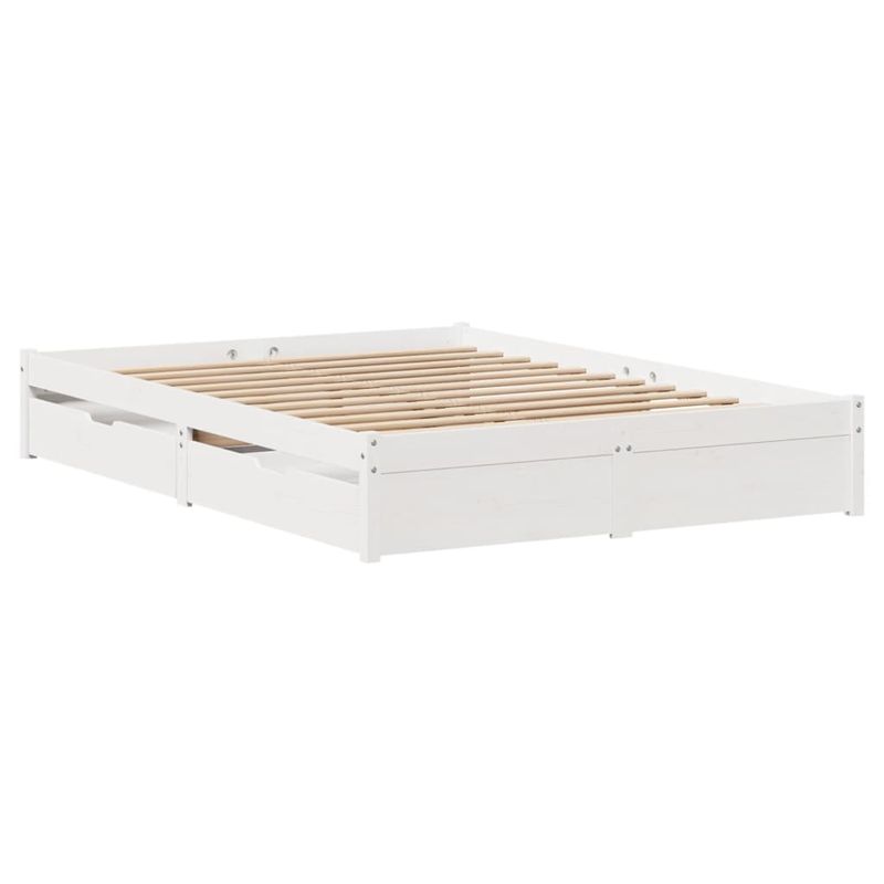 Casa si Gradina - Mobilier - Paturi si accesorii - Paturi - Cadru de pat fara saltea, alb, 150x200 cm, lemn masiv pin - Infinity.ro