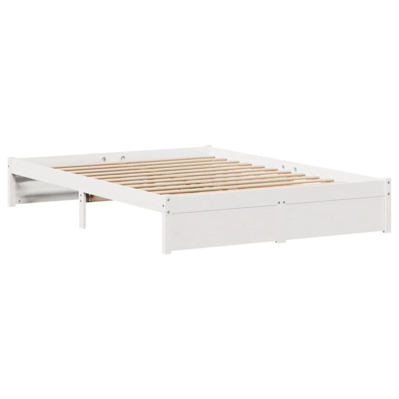 Casa si Gradina - Mobilier - Paturi si accesorii - Paturi - Cadru de pat fara saltea, alb, 150x200 cm, lemn masiv pin - Infinity.ro
