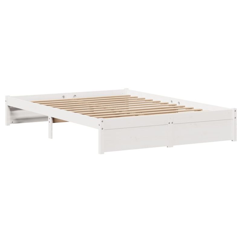 Casa si Gradina - Mobilier - Paturi si accesorii - Paturi - Cadru de pat fara saltea, alb, 150x200 cm, lemn masiv pin - Infinity.ro