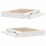Casa si Gradina - Mobilier - Paturi si accesorii - Paturi - Cadru de pat fara saltea, alb, 150x200 cm, lemn masiv pin - Infinity.ro