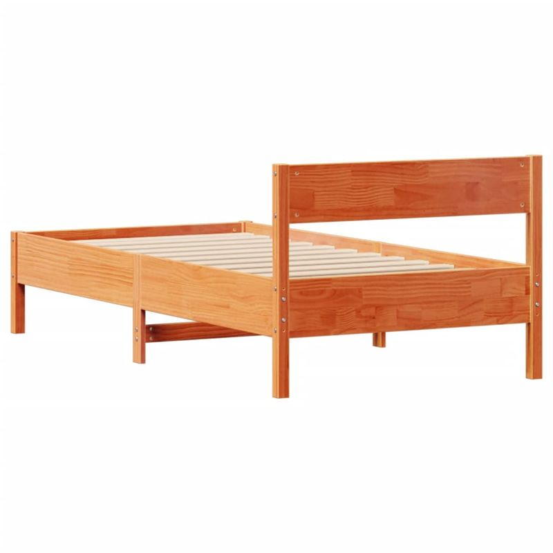Casa si Gradina - Mobilier - Paturi si accesorii - Paturi - Pat de zi fara saltea, maro ceruit, 90x200 cm, lemn masiv pin - Infinity.ro