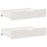 Casa si Gradina - Mobilier - Paturi si accesorii - Paturi - Pat de zi cu extensie/sertare, alb, 90x200 cm, lemn masiv pin - Infinity.ro