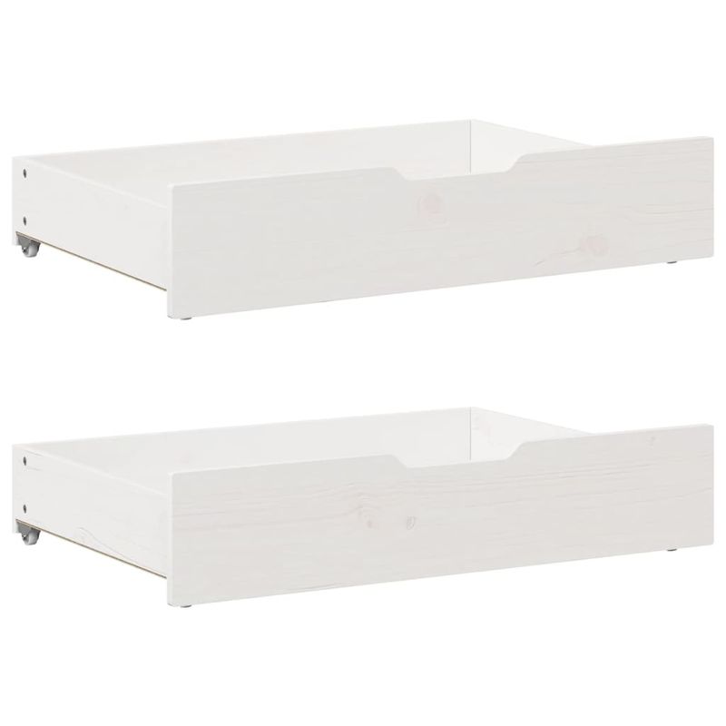 Casa si Gradina - Mobilier - Paturi si accesorii - Paturi - Pat de zi cu extensie/sertare, alb, 90x200 cm, lemn masiv pin - Infinity.ro
