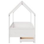 Casa si Gradina - Mobilier - Paturi si accesorii - Paturi - Cadru de pat cu sertare de copii, 90x200 cm, lemn masiv pin - Infinity.ro