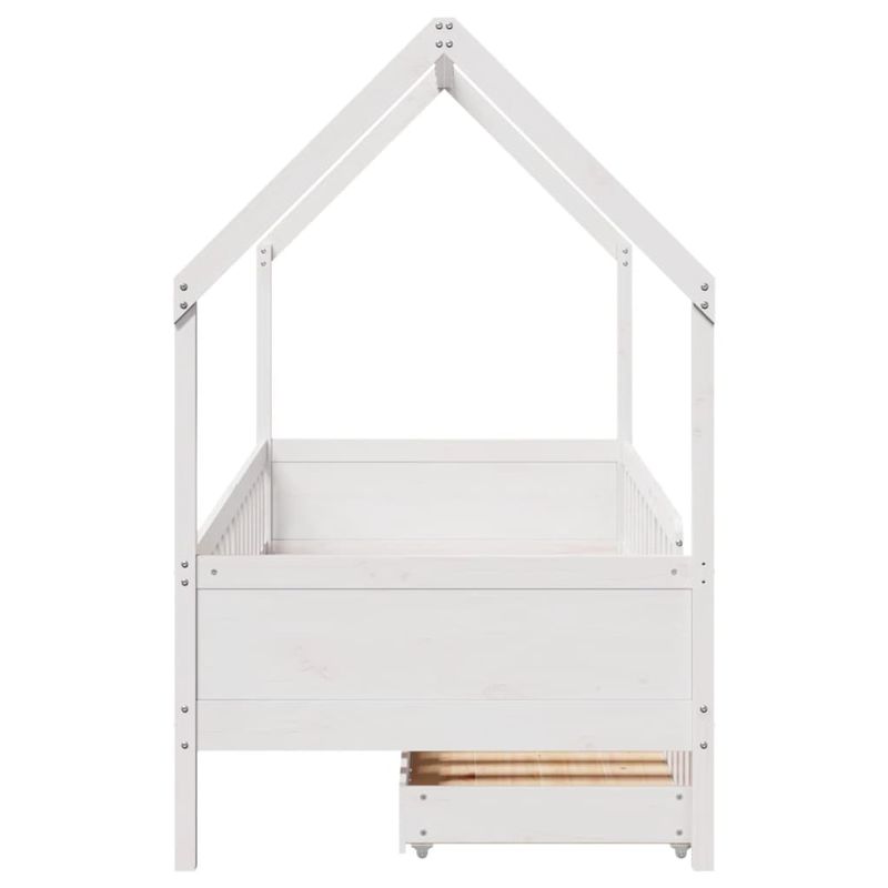 Casa si Gradina - Mobilier - Paturi si accesorii - Paturi - Cadru de pat cu sertare de copii, 90x200 cm, lemn masiv pin - Infinity.ro