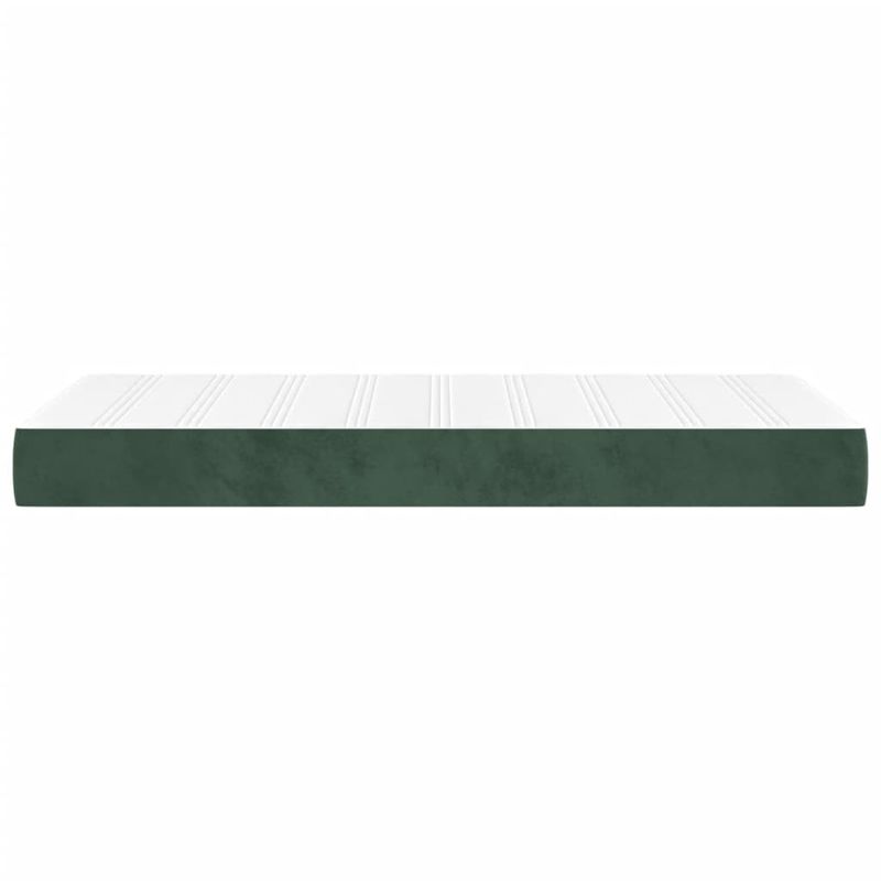 Casa si Gradina - Mobilier - Saltele si somiere - Saltele - Saltea de pat cu arcuri, verde inchis, 100x220x20 cm, catifea - Infinity.ro