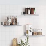 Casa si Gradina - Mobilier - Biblioteci si rafturi - Rafturi - Rafturi de perete, 3 buc., argintiu, otel inoxidabil - Infinity.ro