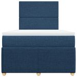 Casa si Gradina - Mobilier - Paturi si accesorii - Paturi - Pat box spring cu saltea, albastru, 120x190 cm, material textil - Infinity.ro