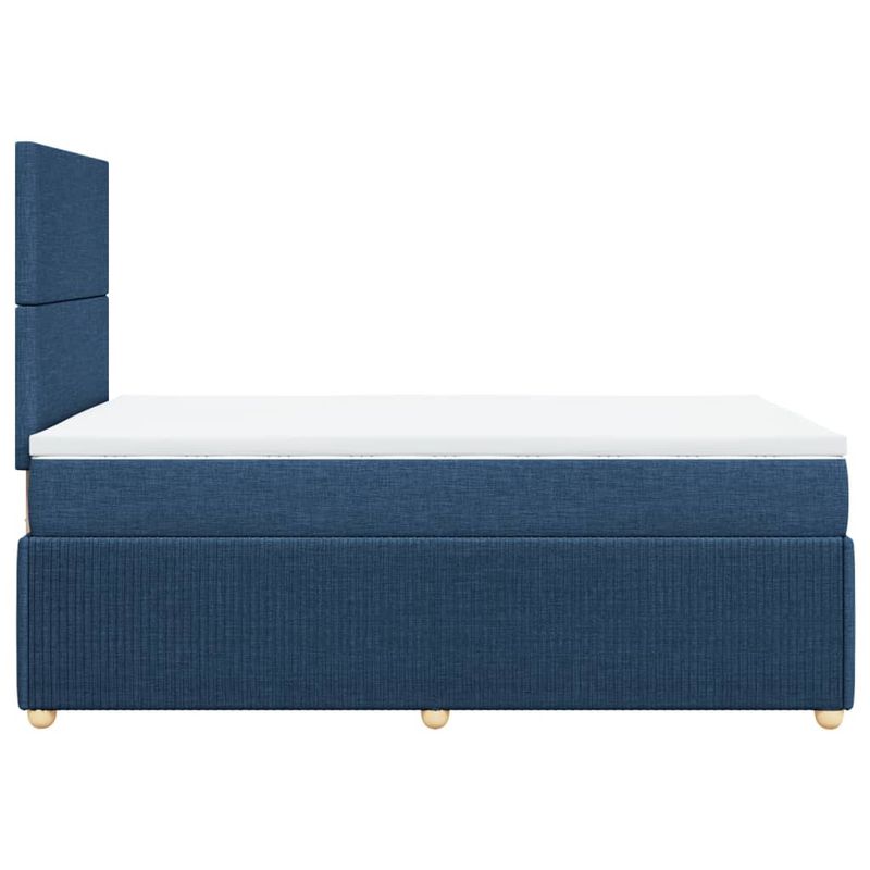 Casa si Gradina - Mobilier - Paturi si accesorii - Paturi - Pat box spring cu saltea, albastru, 120x190 cm, material textil - Infinity.ro