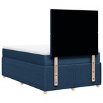Casa si Gradina - Mobilier - Paturi si accesorii - Paturi - Pat box spring cu saltea, albastru, 120x190 cm, material textil - Infinity.ro