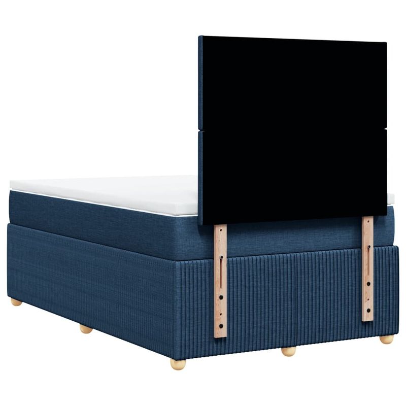 Casa si Gradina - Mobilier - Paturi si accesorii - Paturi - Pat box spring cu saltea, albastru, 120x190 cm, material textil - Infinity.ro