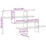 Casa si Gradina - Mobilier - Biblioteci si rafturi - Rafturi - Raft de perete, lemn vechi, 124,5x18x60,5 cm, lemn prelucrat - Infinity.ro
