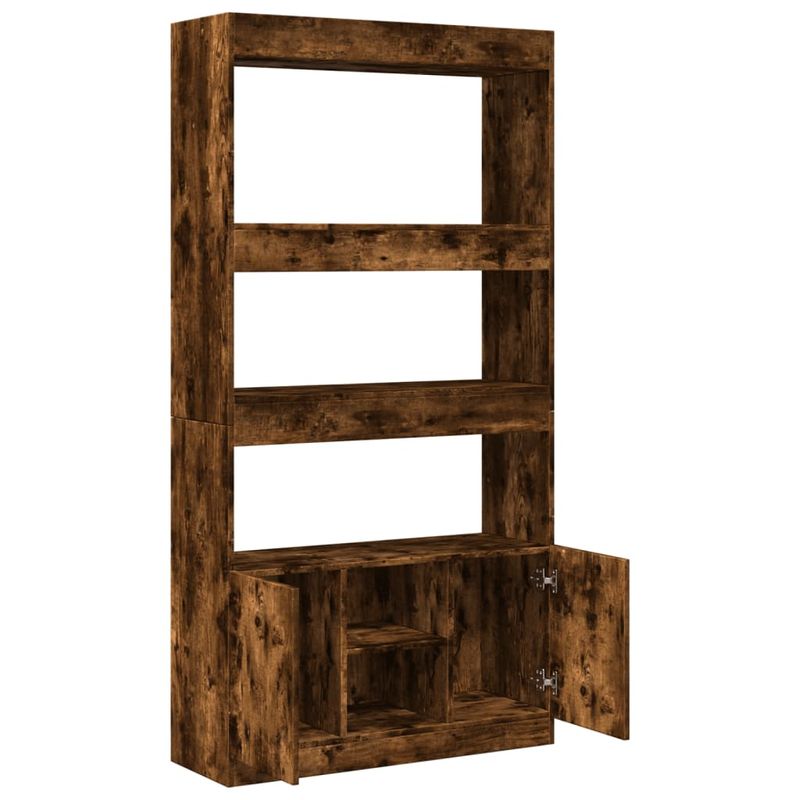 Casa si Gradina - Mobilier - Biblioteci si rafturi - Biblioteci - Dulap inalt, stejar fumuriu, 92x33x180 cm, lemn prelucrat - Infinity.ro