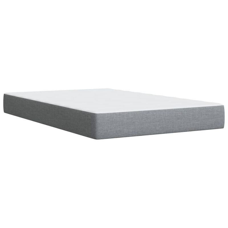 Casa si Gradina - Mobilier - Paturi si accesorii - Paturi - Pat box spring cu saltea, gri deschis, 120x190 cm, textil - Infinity.ro