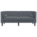 Casa si Gradina - Mobilier - Canapele si coltare - Canapele - Canapea Chesterfield cu pernute/2 locuri, verde inchis, catifea, gri închis - Infinity.ro