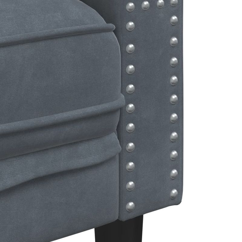 Casa si Gradina - Mobilier - Canapele si coltare - Canapele - Canapea Chesterfield cu pernute/2 locuri, verde inchis, catifea, gri închis - Infinity.ro