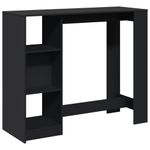 Casa si Gradina - Mobilier - Mese si birouri - Mese bucatarie si dining - Masa de bar cu raft, negru, 124x46x103,5 cm, lemn prelucrat - Infinity.ro