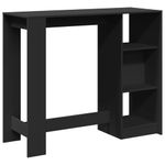 Casa si Gradina - Mobilier - Mese si birouri - Mese bucatarie si dining - Masa de bar cu raft, negru, 124x46x103,5 cm, lemn prelucrat - Infinity.ro