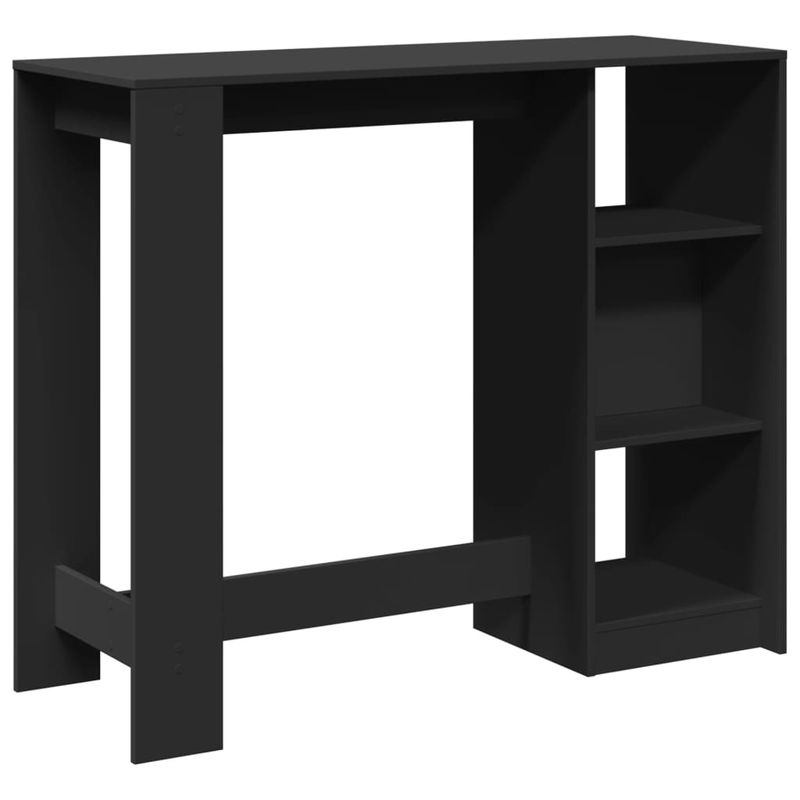 Casa si Gradina - Mobilier - Mese si birouri - Mese bucatarie si dining - Masa de bar cu raft, negru, 124x46x103,5 cm, lemn prelucrat - Infinity.ro