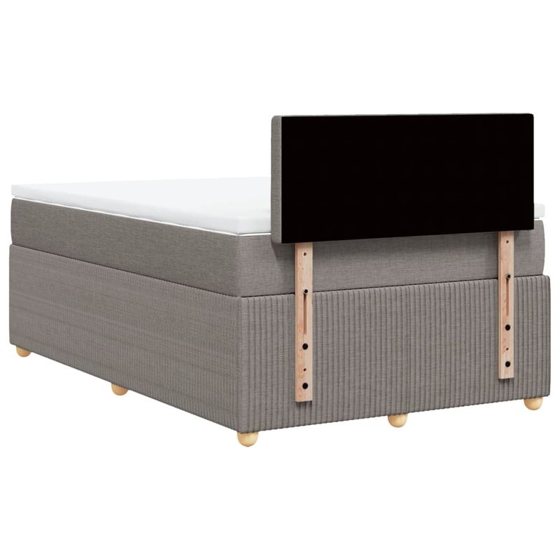 Casa si Gradina - Mobilier - Paturi si accesorii - Paturi - Pat box spring cu saltea, taupe, 120x190 cm material textil - Infinity.ro