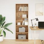 Casa si Gradina - Mobilier - Biblioteci si rafturi - Biblioteci - Biblioteca, stejar artizanal, 60x24x176 cm, lemn prelucrat - Infinity.ro