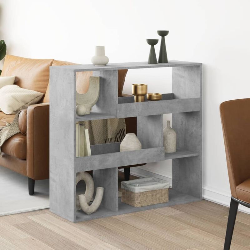 Casa si Gradina - Mobilier - Biblioteci si rafturi - Biblioteci - Biblioteca, gri beton, 100x33x94,5 cm, lemn prelucrat - Infinity.ro