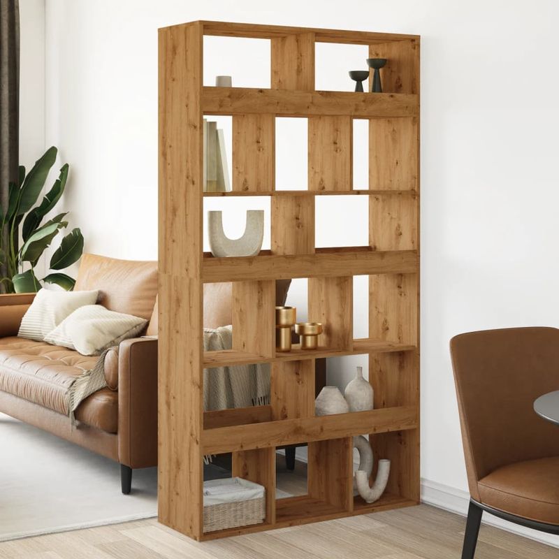 Casa si Gradina - Mobilier - Biblioteci si rafturi - Biblioteci - Separator camera stejar artizanal 100x33x187,5cm lemn prelucrat - Infinity.ro