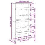 Casa si Gradina - Mobilier - Biblioteci si rafturi - Biblioteci - Separator camera stejar artizanal 100x33x187,5cm lemn prelucrat - Infinity.ro