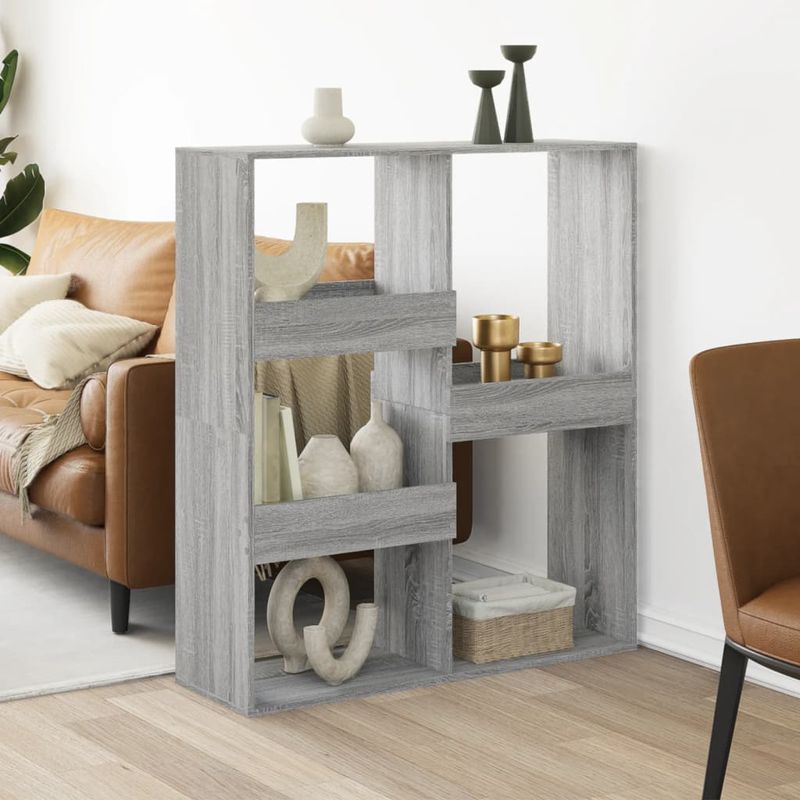 Casa si Gradina - Mobilier - Biblioteci si rafturi - Biblioteci - Separator de camera, gri sonoma, 100x33x115 cm, lemn prelucrat - Infinity.ro