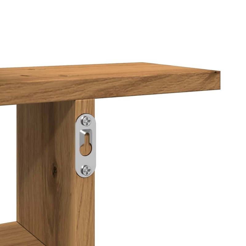Casa si Gradina - Mobilier - Biblioteci si rafturi - Rafturi - Rafturi perete 2buc. stejar artizanal 38x12x38cm lemn prelucrat - Infinity.ro