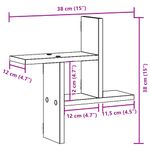 Casa si Gradina - Mobilier - Biblioteci si rafturi - Rafturi - Rafturi perete 2buc. stejar artizanal 38x12x38cm lemn prelucrat - Infinity.ro