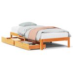Casa si Gradina - Mobilier - Paturi si accesorii - Paturi - Cadru de pat, maro ceruit, 90x200 cm, lemn masiv de pin - Infinity.ro