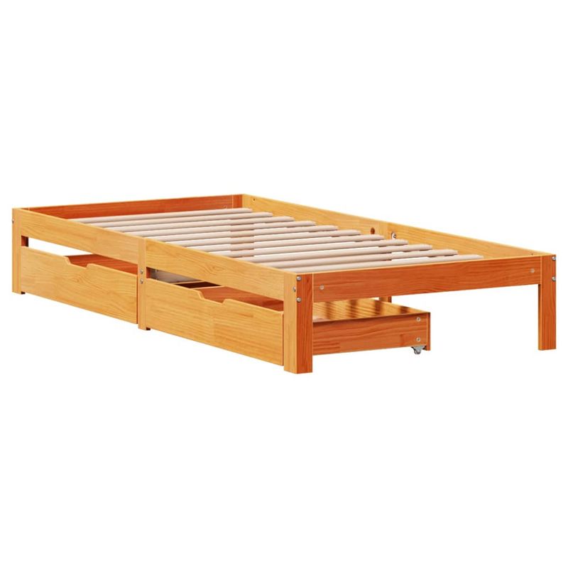 Casa si Gradina - Mobilier - Paturi si accesorii - Paturi - Cadru de pat, maro ceruit, 90x200 cm, lemn masiv de pin - Infinity.ro