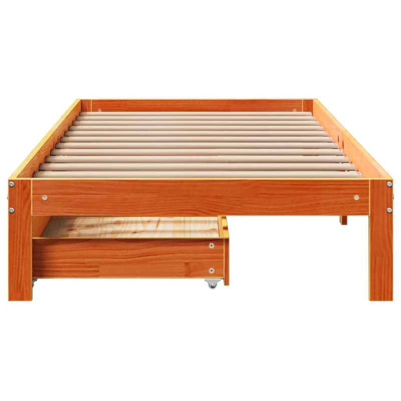Casa si Gradina - Mobilier - Paturi si accesorii - Paturi - Cadru de pat, maro ceruit, 90x200 cm, lemn masiv de pin - Infinity.ro