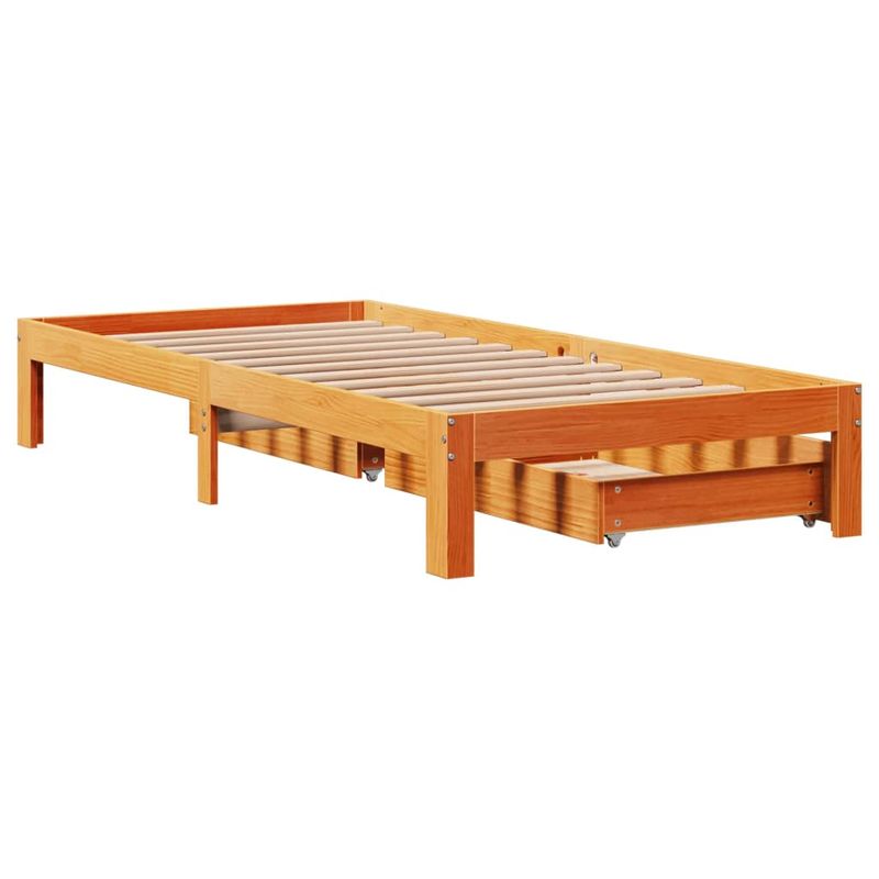 Casa si Gradina - Mobilier - Paturi si accesorii - Paturi - Cadru de pat, maro ceruit, 90x200 cm, lemn masiv de pin - Infinity.ro