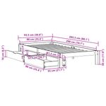 Casa si Gradina - Mobilier - Paturi si accesorii - Paturi - Cadru de pat, maro ceruit, 90x200 cm, lemn masiv de pin - Infinity.ro