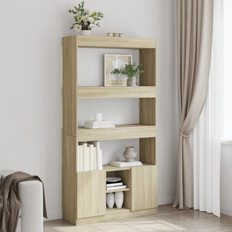 Casa si Gradina - Mobilier - Biblioteci si rafturi - Biblioteci - Dulap inalt, stejar sonoma, 92x33x180 cm, lemn prelucrat - Infinity.ro