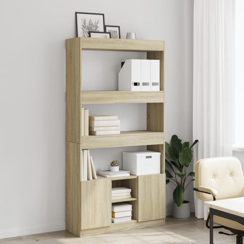Casa si Gradina - Mobilier - Biblioteci si rafturi - Biblioteci - Dulap inalt, stejar sonoma, 92x33x180 cm, lemn prelucrat - Infinity.ro