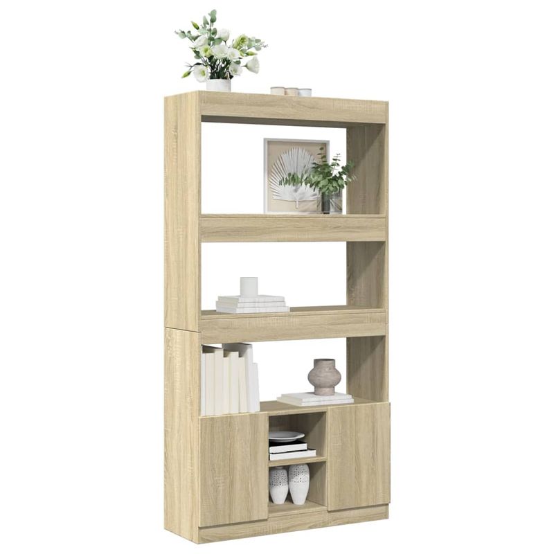 Casa si Gradina - Mobilier - Biblioteci si rafturi - Biblioteci - Dulap inalt, stejar sonoma, 92x33x180 cm, lemn prelucrat - Infinity.ro