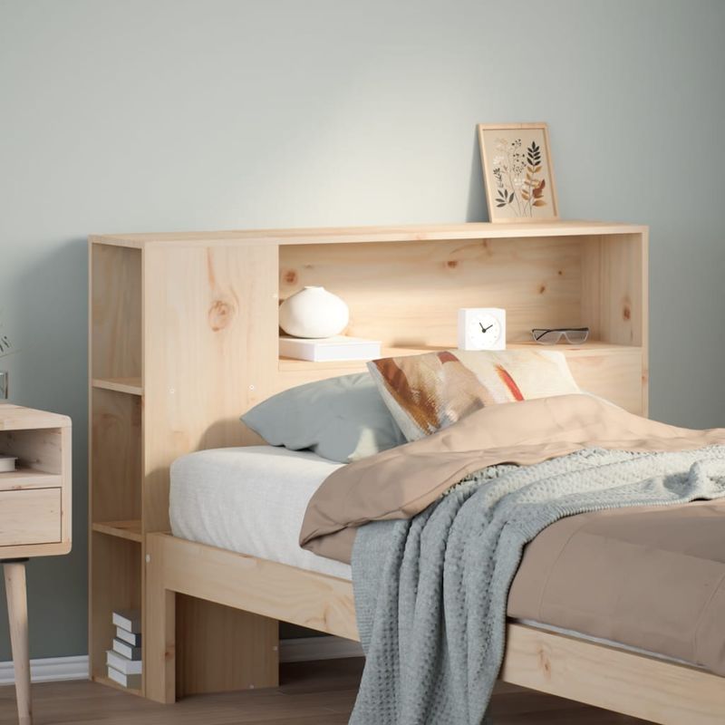 Casa si Gradina - Mobilier - Paturi si accesorii - Accesorii paturi - Tablie de pat cu depozitare, 75 cm, lemn masiv de pin - Infinity.ro
