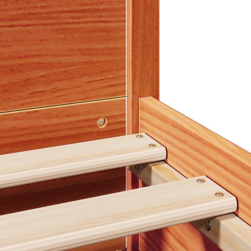 Casa si Gradina - Mobilier - Paturi si accesorii - Paturi - Cadru pat fara saltea, maro ceruit, 90x190 cm, lemn masiv pin - Infinity.ro