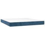 Casa si Gradina - Mobilier - Saltele si somiere - Saltele - Saltea pat cu arcuri, albastru inchis, 160x220x20 cm, catifea - Infinity.ro