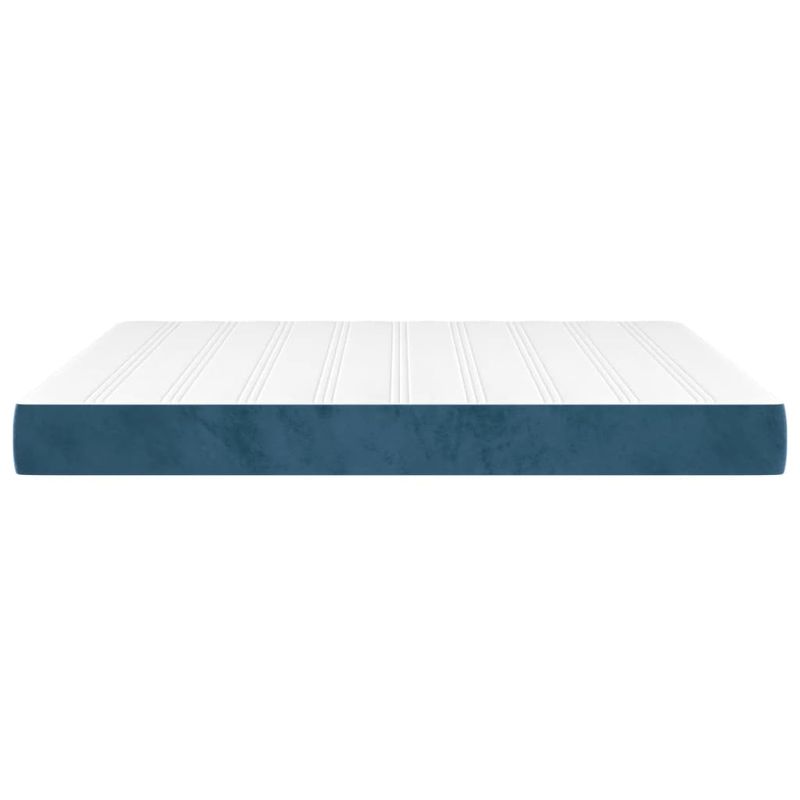 Casa si Gradina - Mobilier - Saltele si somiere - Saltele - Saltea pat cu arcuri, albastru inchis, 160x220x20 cm, catifea - Infinity.ro