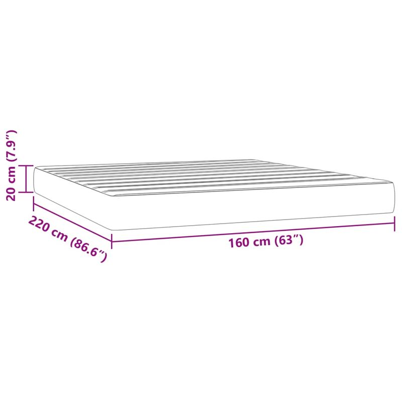Casa si Gradina - Mobilier - Saltele si somiere - Saltele - Saltea pat cu arcuri, albastru inchis, 160x220x20 cm, catifea - Infinity.ro